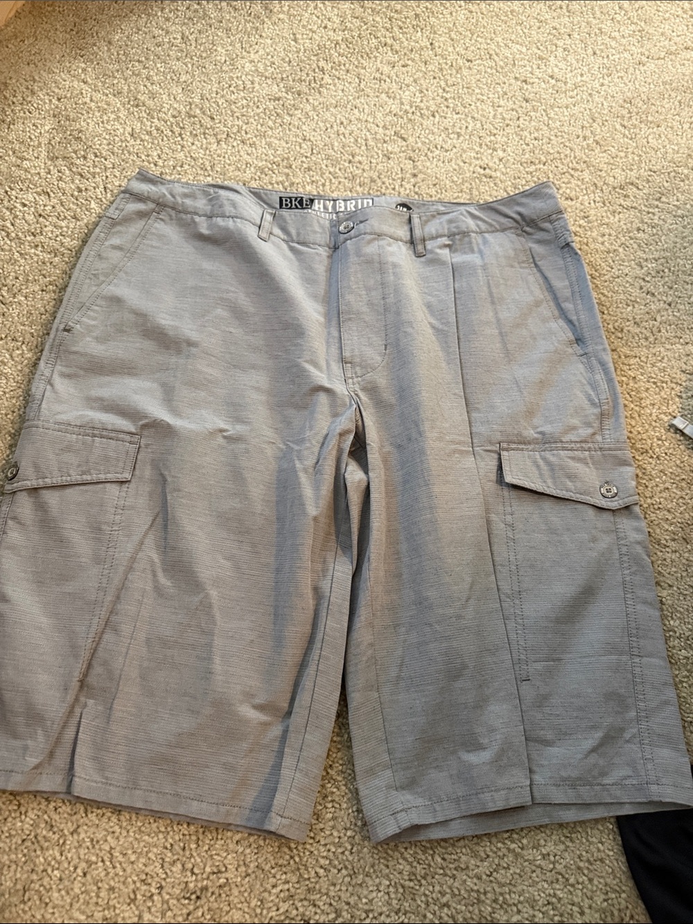 BKE Hybrid Light Gray Men's Cargo Shorts